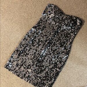 Sequin Strapless Dress